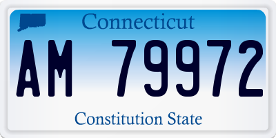 CT license plate AM79972
