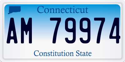 CT license plate AM79974