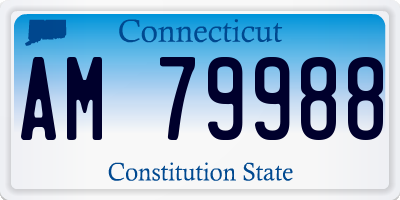 CT license plate AM79988