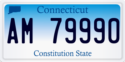 CT license plate AM79990