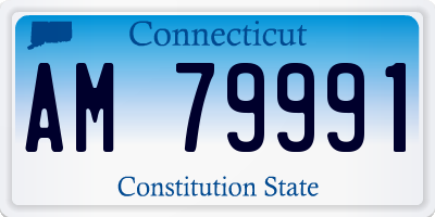 CT license plate AM79991