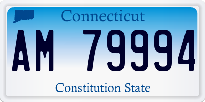 CT license plate AM79994