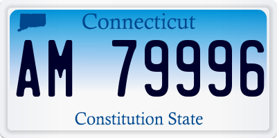 CT license plate AM79996