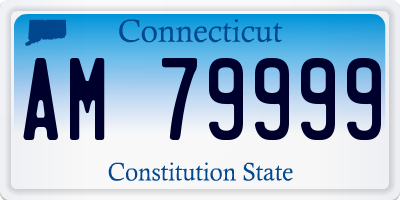 CT license plate AM79999