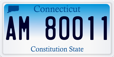 CT license plate AM80011