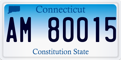 CT license plate AM80015
