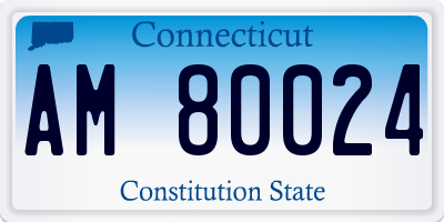 CT license plate AM80024
