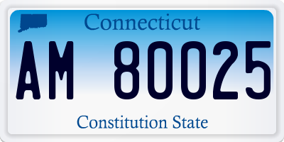CT license plate AM80025