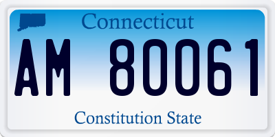 CT license plate AM80061
