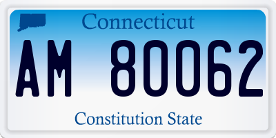 CT license plate AM80062