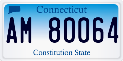 CT license plate AM80064