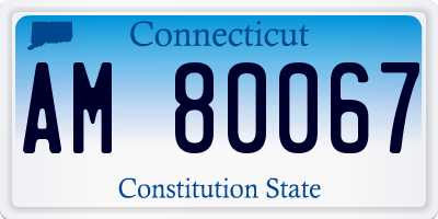 CT license plate AM80067