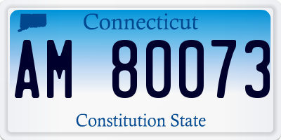 CT license plate AM80073