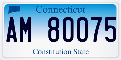 CT license plate AM80075