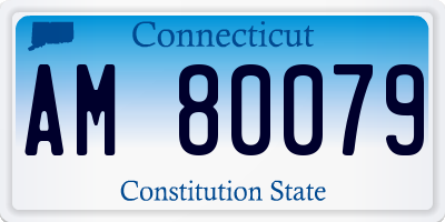 CT license plate AM80079