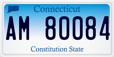 CT license plate AM80084