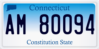 CT license plate AM80094
