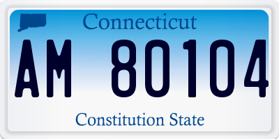 CT license plate AM80104