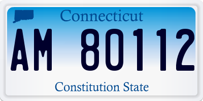 CT license plate AM80112