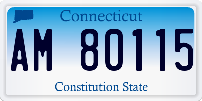 CT license plate AM80115