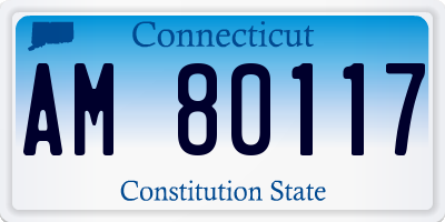 CT license plate AM80117