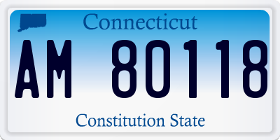 CT license plate AM80118