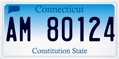 CT license plate AM80124