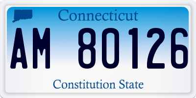 CT license plate AM80126
