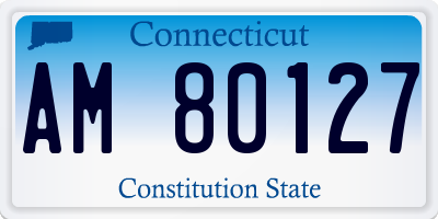 CT license plate AM80127
