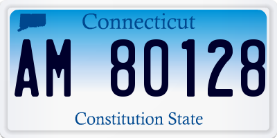 CT license plate AM80128