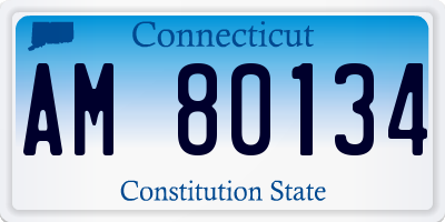 CT license plate AM80134
