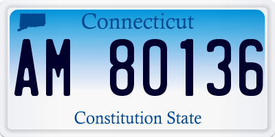 CT license plate AM80136