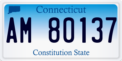 CT license plate AM80137