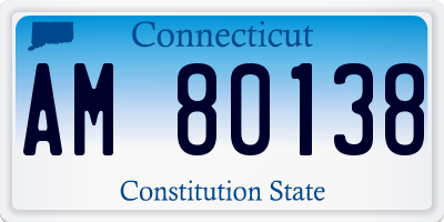 CT license plate AM80138