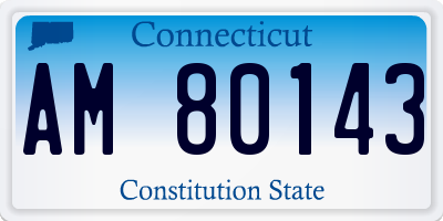CT license plate AM80143