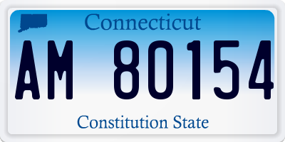 CT license plate AM80154