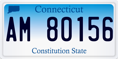 CT license plate AM80156
