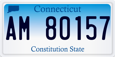 CT license plate AM80157