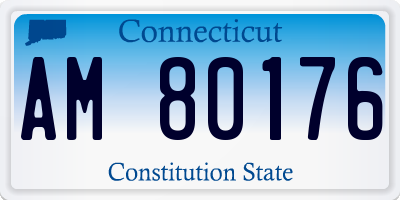 CT license plate AM80176