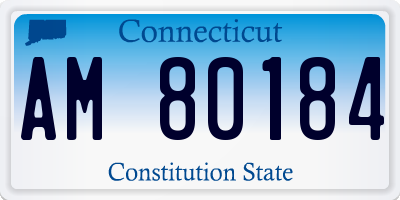 CT license plate AM80184