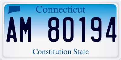 CT license plate AM80194