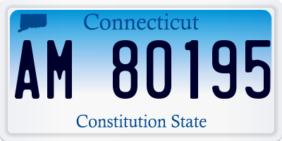 CT license plate AM80195
