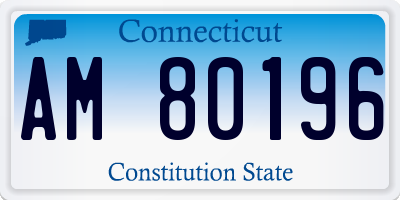 CT license plate AM80196