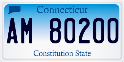 CT license plate AM80200