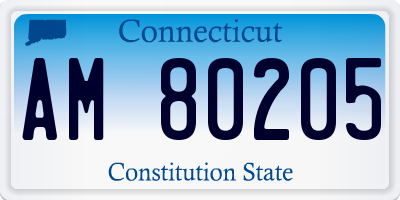 CT license plate AM80205