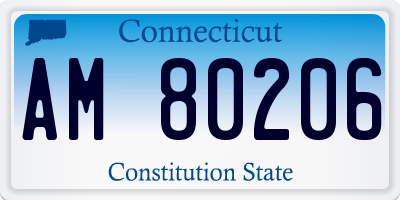 CT license plate AM80206