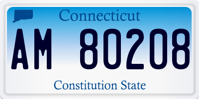 CT license plate AM80208