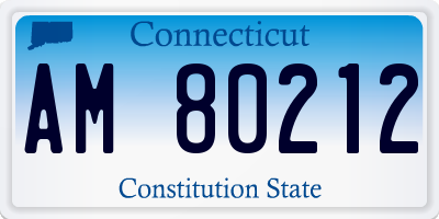 CT license plate AM80212