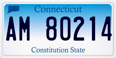 CT license plate AM80214