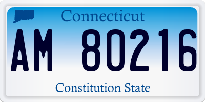 CT license plate AM80216